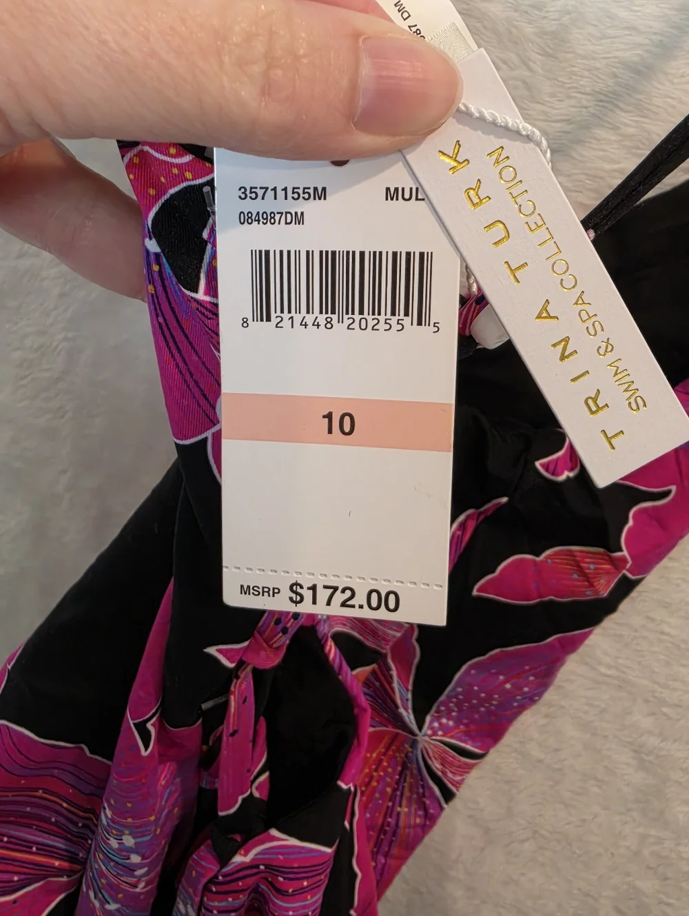 NWT Trina Turk Women's Fleury Strappy-Back One-Piece Swimsuit 10